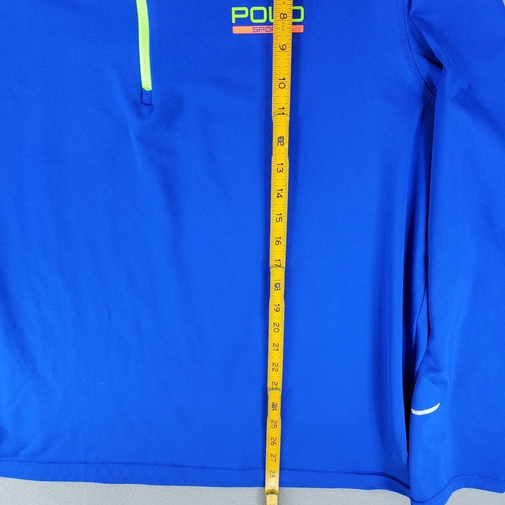 Polo Sport Ralph Lauren Performance‎ Pullover Mens XL Blue 1/4 Zip Golf Stretch